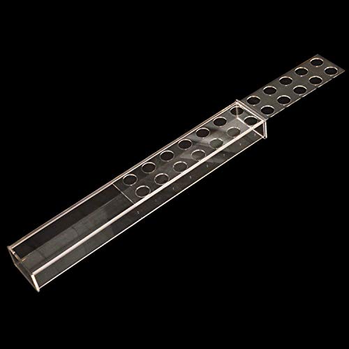 E&F Modern Designs™ Rectangular Floral Centerpiece for Dining Table - 24 Inches Long Rectangular Vase - Acrylic Modern Vase - Low Floral Vases for Centerpieces for Home Decor Weddings (Clear)