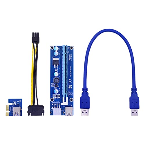 KAVJU 10.0pcs ver 006C PCI-ECU[J[h PCIE.1{16x ExtenderA_v^100cm 60cm USB 3.0P[u sat 6sdR[h g(0.3M)