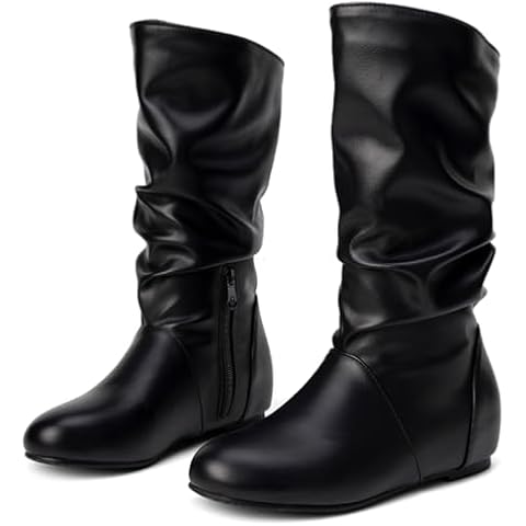 Pixoecuty Women’s Slouch Mid-Calf Boots Cover