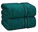 COTTON CRAFT Ultra Soft Bath Sheets - 2 Pack - 35 x 70 - Absorbent Quick Dry Everyday Luxury Hotel Bathroom Spa Gym Shower Beach Pool Travel Dorm - 100% Ringspun Cotton - 580 GSM - Easy Care - Teal
