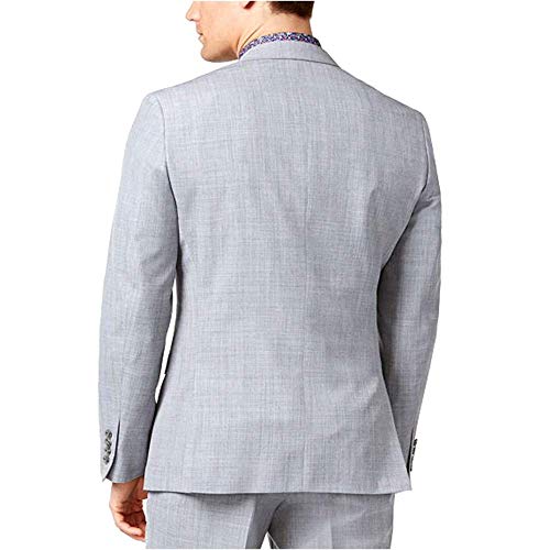 Bar III Mens Heathered Two Button Blazer Jacket Grey 38,Lightgrey2