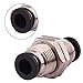 DERPIPE Bulkhead Union Push to Connect Tube Fitting 1/4 Inch Tube OD Double Threaded (5 Packs)