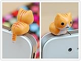 9 Styles Adorable Miniature 3d Kitten Cat Animal Smart Phone Smartphone Plug Earphone Jack Plug Charm Decoration Universal 3.5mm Ear Cap Iphone 4 4s 5 Ipod Ipad HTC Samsung Accessories Friendship Couple Lover Gift (style 6)