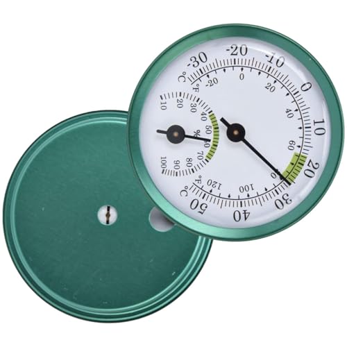 Analoges Klimamesser - Armbanduhr-Stil, Temperatur- und Feuchtigkeitsanzeige, Zifferblatt ohne Stromversorgung | Schreibtischschalter für...