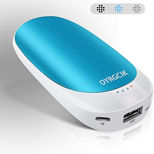 OYRGCIK Hand Warmers, 2 in 1 Rechargeable 5200 mAh Power Bank Double Sided