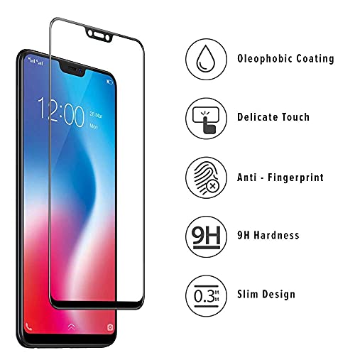 Image of NISHTECH Tempered Glass Screen Protector Compatible For Vivo V9,Vivo V9 Pro,Vivo V9 Youth Smartphone With Edge To Edge Coverage And Easy Installation Kit