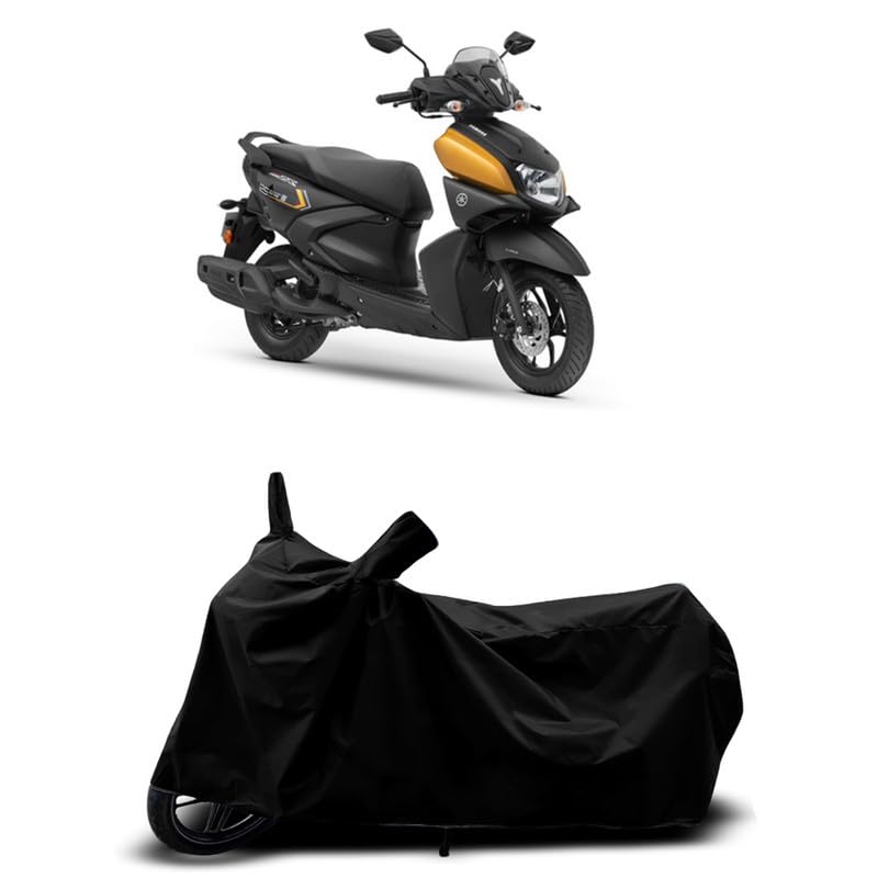 Image of DUFFEL-All Two Wheeler Bike /Scooty Body Cover Used for Yamaha RayZR 125 BS6 Heat Protectio /Water Resistance /UV-Rays /Birds Dropping /Scratchproof /Dust Proof /Waterproof All Variants [Black]