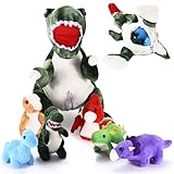Wonder Products | Plush Dinosaur Set - Tummy Stuffers Stuffed Animal - Soft and Snuggly Plush Toy - Super Soft, Skin-Friendly, and Non-Fade - Imaginative Playtime Toys Ideal for Girls and Boys