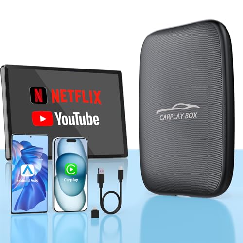 4 in 1 Wireless Carplay & Android Auto Wireless Adapter - 2025 Upgrade Magic CarPlay Ai Box...