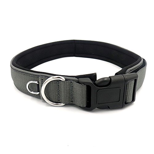 Hongfutong Collar Reflectante para Perro con Acolchado de Nailon y Velcro, Collar para Mascota Fuerte y Ajustable, 1 Pieza