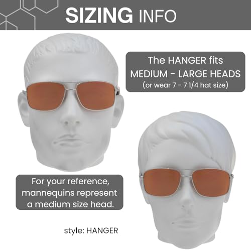 Image of proSPORT Blue Light Blocking Sunglasses - HD Copper Amber Metal Aviator Reduce Eye Strain Better Sleep