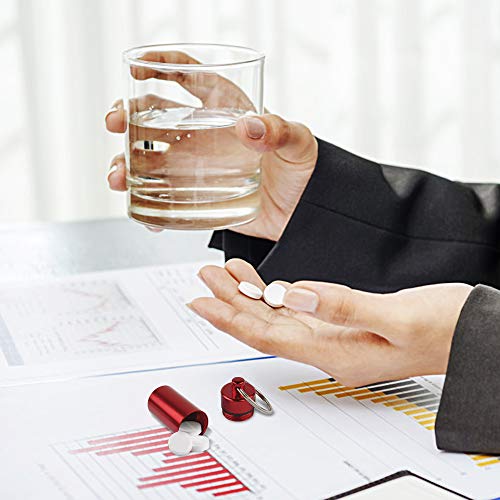 Dadabig 9 stuks medicamenteuze opbergdoos van aluminium, draagbaar, sleutelhouder, medicijndoos, reizen, zakpil, geschikt voor buitenreizen, 9 kleuren - Afbeelding 3