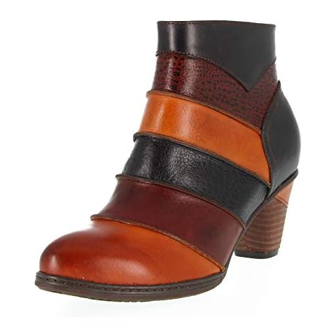CrazycatZ Vintage Leather Block Heel Ankle Boots Cover