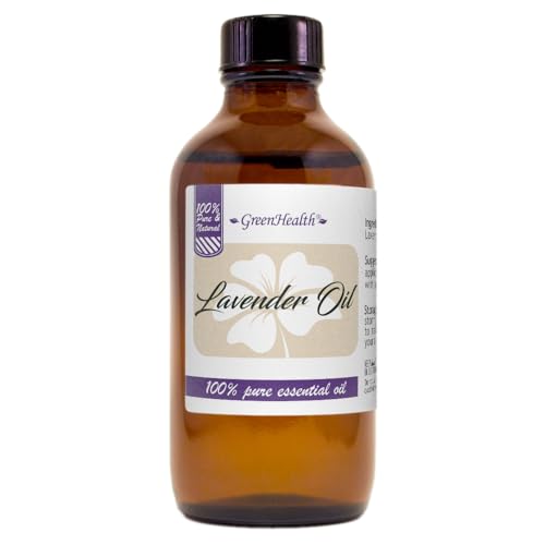 GreenHealth Lavender Essential Oil – 4 fl oz – 100% Pure, Therapeutic Grade, Premium Quality for Aromatherapy, Relaxation & Home Use