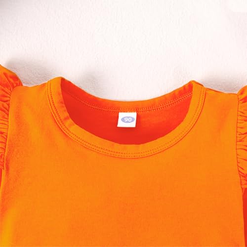 LYSMuch Baby Girls Ruffle Long Sleeve Bodysuit Infant Solid Color Top Jumpsuit Clothes3