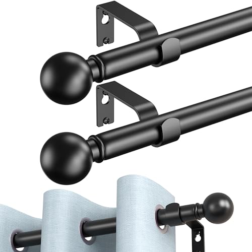 home best black curtain rod
