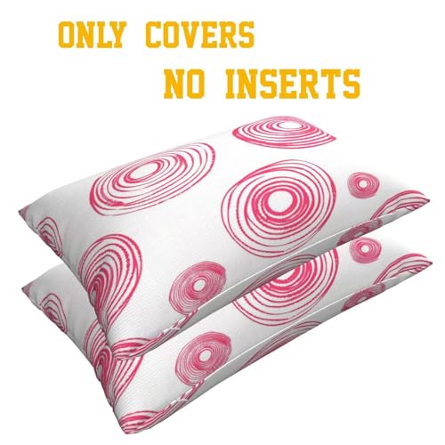 Housses de coussin couleur rose 40x60 géométrique pour coussin décoratif - 5