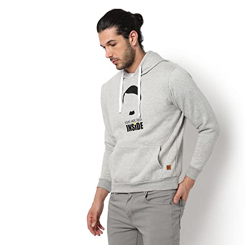 Image of CAHOOT Men's Printed Sweatshirt Regular Fit for Casual Wear | Full Sleeve | Cotton | Stylish Sweatshirt Crafted with Comfort Fit and High Performance for Everyday We