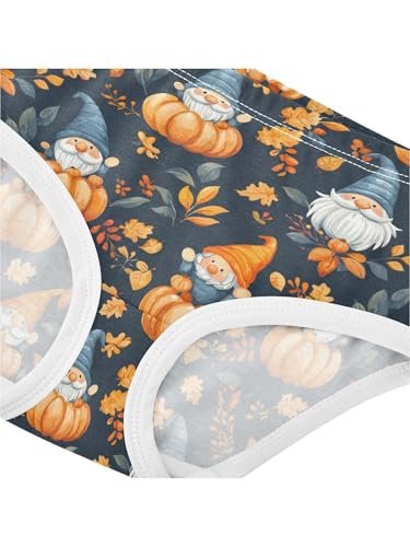 ZZKKO Gnomes and Pumpkins Girls Underwear Toddler Panties for Girls Comfort Brief Size 2T4