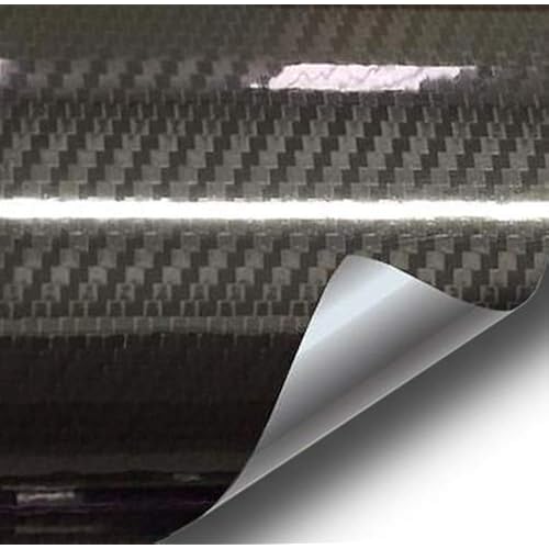 VVIVID Epoxy High Gloss Black Carbon Vinyl Automotive Wrap Film DIY Easy to Install No Mess (1.5ft x 5ft)