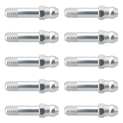 Image of 10Pcs M6x1.0 Straight Grease Nipple Fittings DIN7141 Galvanized Steel Grease Nipple for Hydraulic Systems