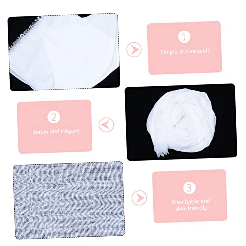 Hemoton Multi Purpose Cotton Linen Shawl for Summer Fashionable Girl Scarf Lightweight Outdoor Beach Wrap4