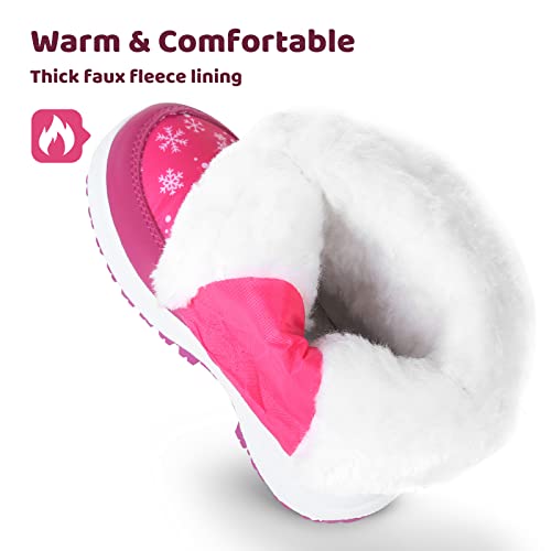 Girls Insulated Fur Winter Snow Boots for Kids