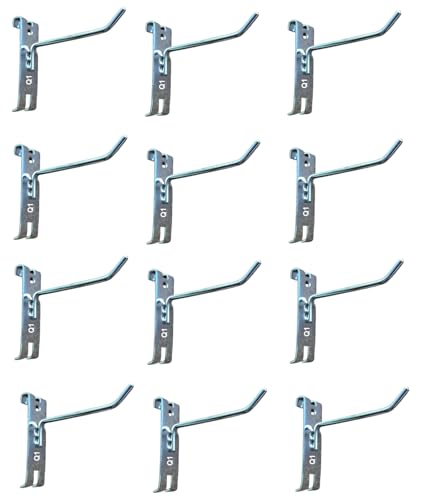 Image of Q1 Beads Steel 12 Pcs 2 inches Mesh Grid Wall Panel Hooks for Retail Display Gridwall Panel Hook Made in 5 mm Rod (12 Pack, Chrome)