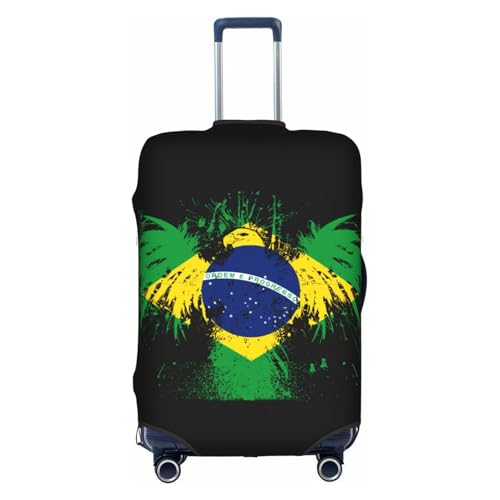 Travel Luggage Cover Brazil Brazilian Flag Fashion Washable Baggage Suitcase Protector Fit For Luggage Large