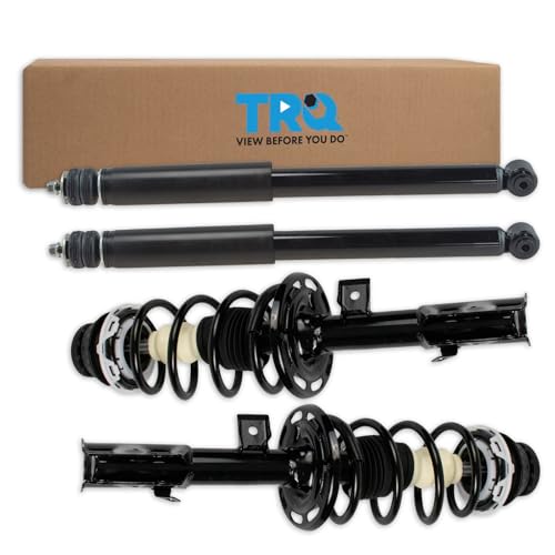 Image of TRQ Front and Rear Complete Strut Assembly & Shock Absorber Kit Complete Strut & Coil Spring Assembly Compatible with 2007-2008 Honda Fit
