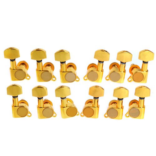 12pcs K-803 Guitar String Tuning Pegs Tuners Machine Heads Gold 6L6R