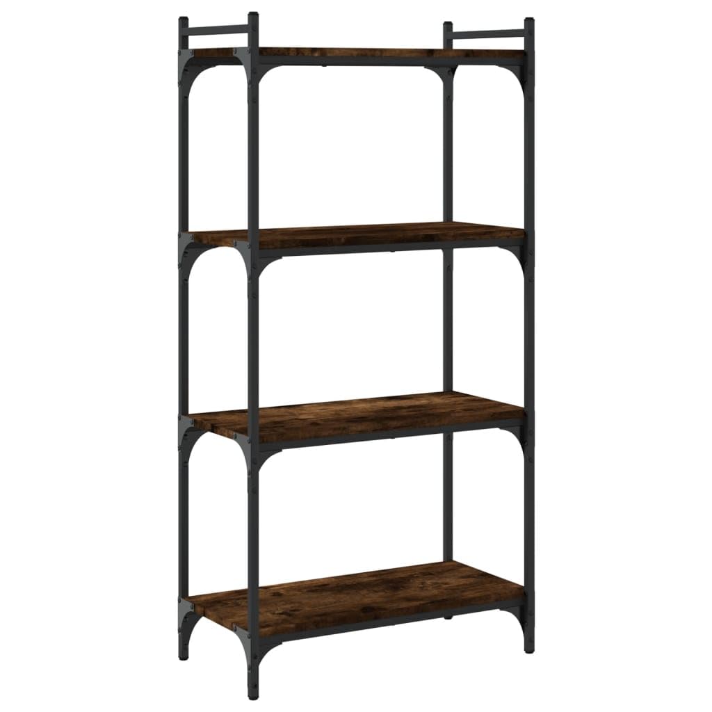 Homgoday Libreria a 4 ripiani, scaffalatura per ufficio, scaffalatura portaoggetti, gambe regolabili, per soggiorno, studio, ufficio, incenso, 60 x 30 x 120 cm, materiale in legno