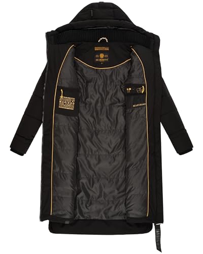 Marikoo Women's Long Quilted Jacket for Winter | Puffy Winter Coat in Knee-Length | Ladies’ Coats with Hoods | Benikoo XS-5XL - Image 5