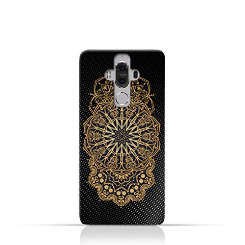 AMC Design Vintage Mandala 1301 Printed Case for Huawei Mate 9 - Black & Yellow