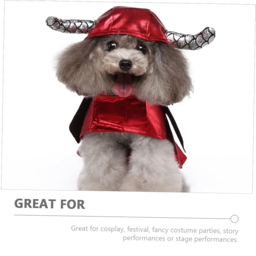 Disfraz para perro GLEAVI color rojo talla M miniatura 5