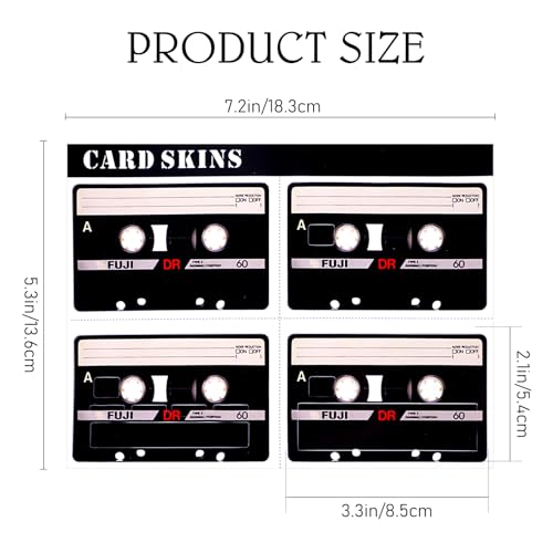 4PCS Credit Card Skin Set, Waterproof Debit Card Sticker Game Machine Theme Bank Card Sticker Skins - Black2