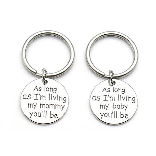 IDLAN Mother Daughter Keychain Set of Two Quote Keychain Mother Daughter Gift