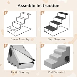   Sturdy-Dog-Stairs-PetThem-225H-Extra-Wide-Safe-Comfort-Pet-Stairs-for-Bed-Couch-Sofa-and-Chair-Pet-Steps-for-Small-Medium-Dogs-Cats-or-Pets-Joints-Non-Slip-Bottom-Larger-Step-Area