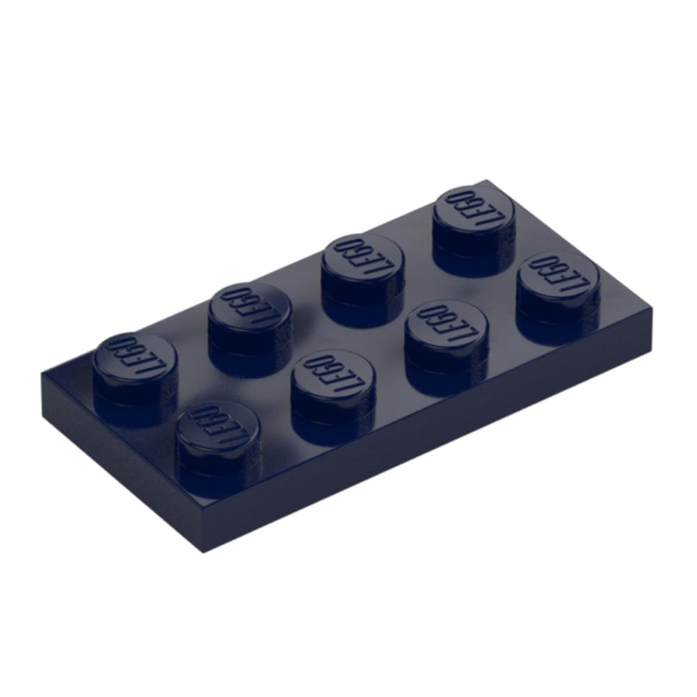 LEGO Construction Plate 2x4, Part 3020 (Dark Blue, 10, Bricks) — image 1