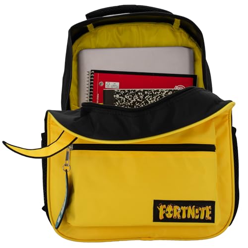 Image of AI ACCESSORY INNOVATIONS Fortnite Peely Backpack for Boys & Girls, 16 Inch Nylon Twill Big Face Schoolbag W /Nana Zipper Pull, Yellow