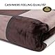 Gözze - Weiche Kuscheldecke, Cashmere Feeling, Hohes Stoffgewicht 500 g/m², Antigua, 150 x 200 cm - Zimt/Schwarz/Weiß