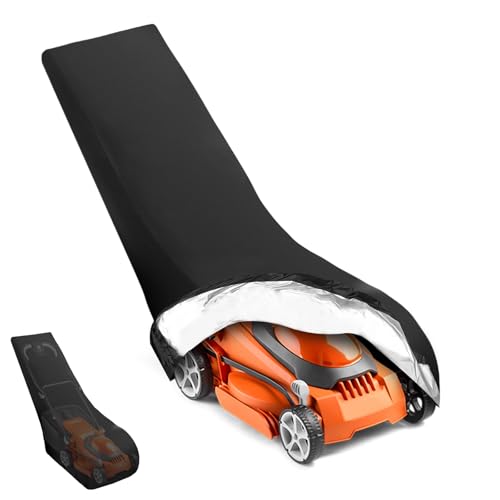 Funda protectora para cortacésped, universal, impermeable, funda de cortacésped, poliéster Oxford 210d lona de aux Intemperies con cordón de 193 x 112 x 64 cm para exterior interior