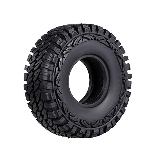 OWSOO 4 PCS 110 mm 1.9 pol. Pneus de borracha para rodas para 1:10 RC Rock Crawler Compatível com Ax