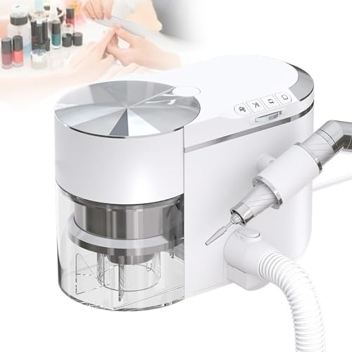 vanenferse Taladro Eléctrico para Uñas 2-En-1 con Aspirador De Polvo, Aspiradora Torno Uñas Profesional Aspirador Uñas, 30 000 RPM,68 Db Bajo Ruido, Fácil Limpiar, para Salón Belleza