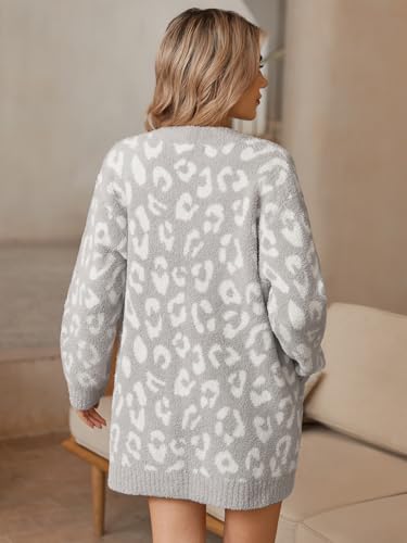 Image of Snuggle Sac Cardigan Sweaters for Women with Pocket Trendy Casual Long Sleeve Tops Open Front Fall Winter Coats