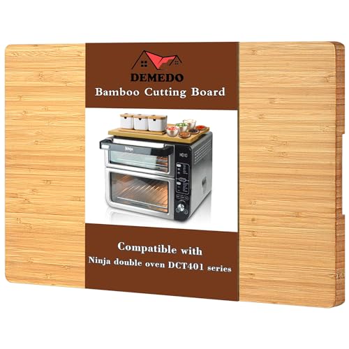 Bamboo Cutting Board Compatible with Ninja DCT401 DCT402 DCT451 Double Oven, Heat Resistant Cutting Board for Convection Toaster Oven, Air Fryer Accessories Compatible with Ninja Oven, Reclaim Space