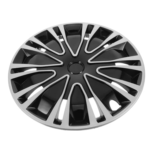 Cache moyeu roue decoratif PP en argent et noir : accessoire automobile de jantes