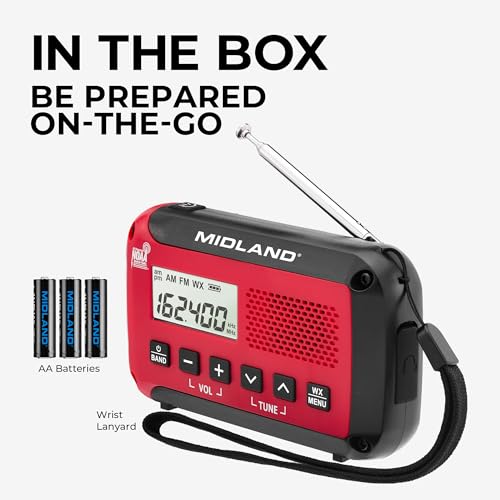Image of Midland - ER10VP Weather Radio with Flashlight & Emergency Alert - AM /FM Radio - Compact and Easy to Carry - SOS Strobe Signal and Headphone Jack
