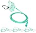 3 Packs Pediatric Standard Oxygen Mask with 6.6' Tubing and Adjustable Elastic Strap Size M