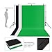 Andoer Photography Studio Softbox Lighting Kit and 6.5ftx10ft(2X3Meters) Background Support System Including 3pcs Backdrops(Black/White/Green) Screen for Photo, Video, Portrait and Live